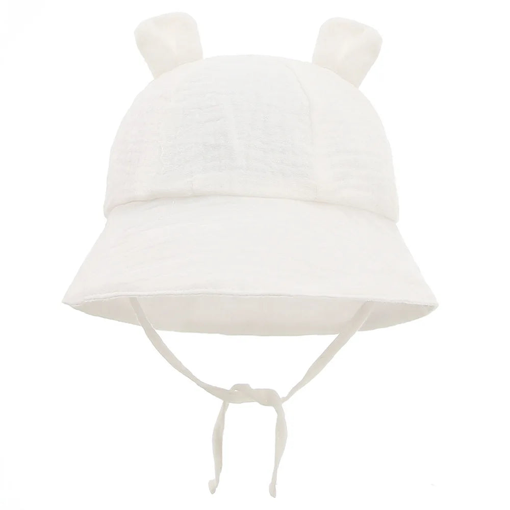 Chapeau d’été en mousseline de coton - Bébé 3-12 mois