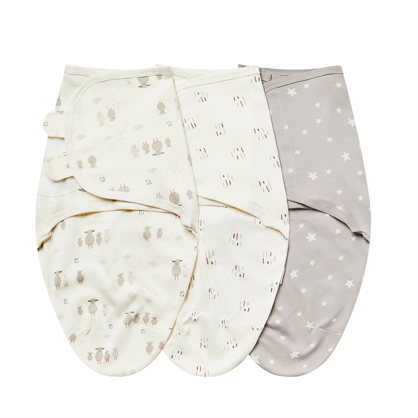 3 Cocons d’Émmaillotage Bébé – 100 % Coton Doux