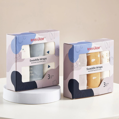 3 Cocons d’Émmaillotage Bébé – 100 % Coton Doux