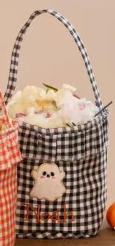 Panier Friandises Halloween Personnalisé Vichy